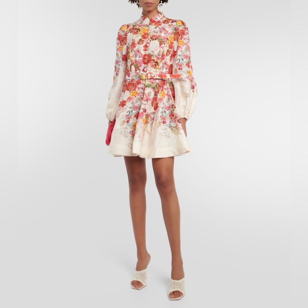 ❌SOLD OUT❌Zimmermann Fliral Linen Dress Size 1 - Picture 2 of 12